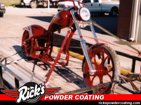 red-motorcycle-powder-coating